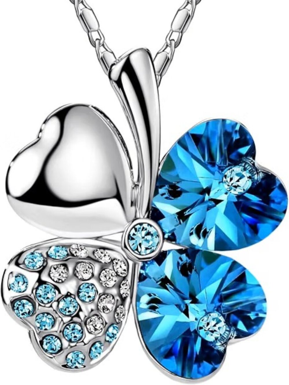 NEW Fansing Blue Clover Necklace